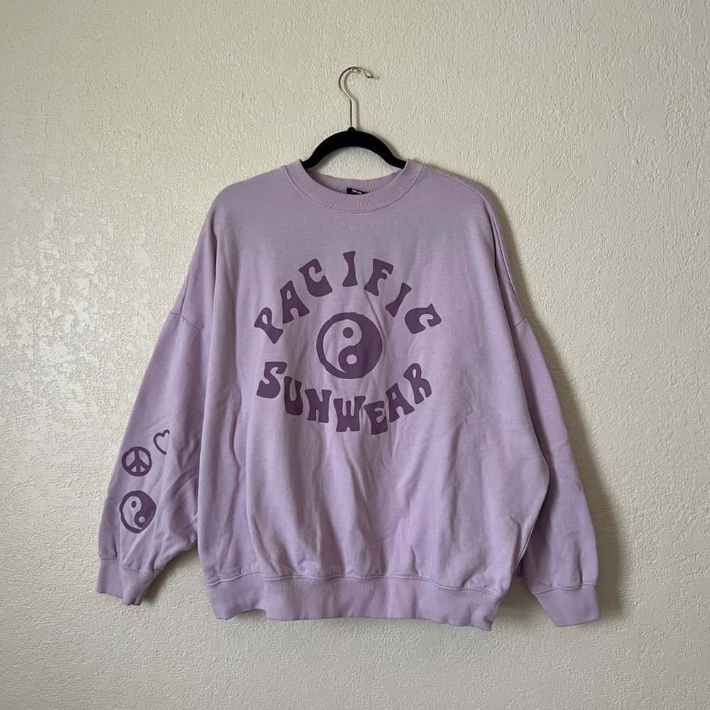 Pacific Sunwear Purple Graphic Sweatshirt